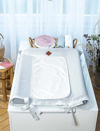 Aankleedkussenhoes voor baby van katoenen mousseline | sevira kids