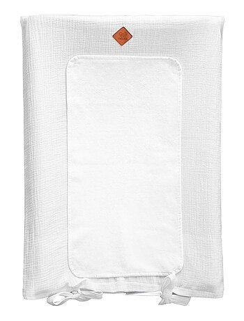 Aankleedkussenhoes voor baby van katoenen mousseline | sevira kids