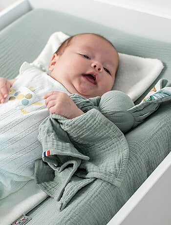 Aankleedkussenhoes voor baby van katoenen mousseline