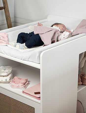 Aankleedkussenhoes voor baby van katoenen mousseline