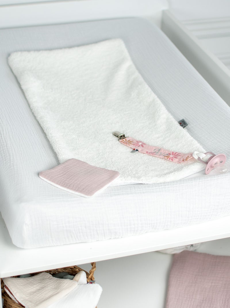 Aankleedkussenhoes voor baby van katoenen mousseline Wit - Kiabi