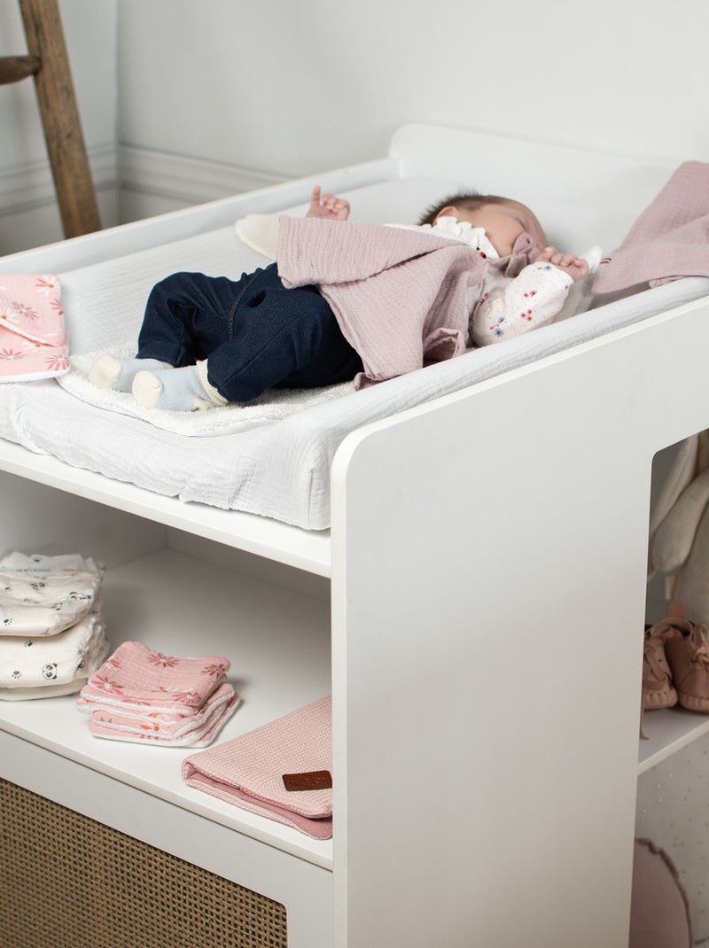 Aankleedkussenhoes voor baby van katoenen mousseline Wit - Kiabi