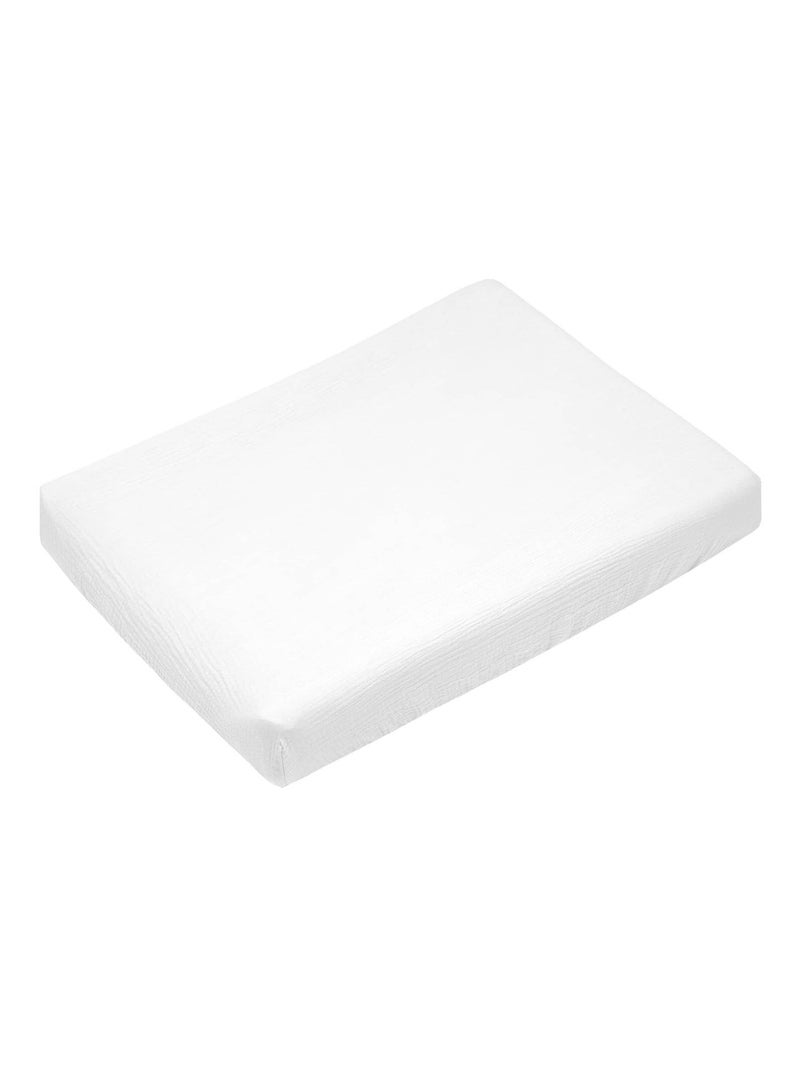 Aankleedkussenhoes voor baby van katoenen mousseline Wit - Kiabi