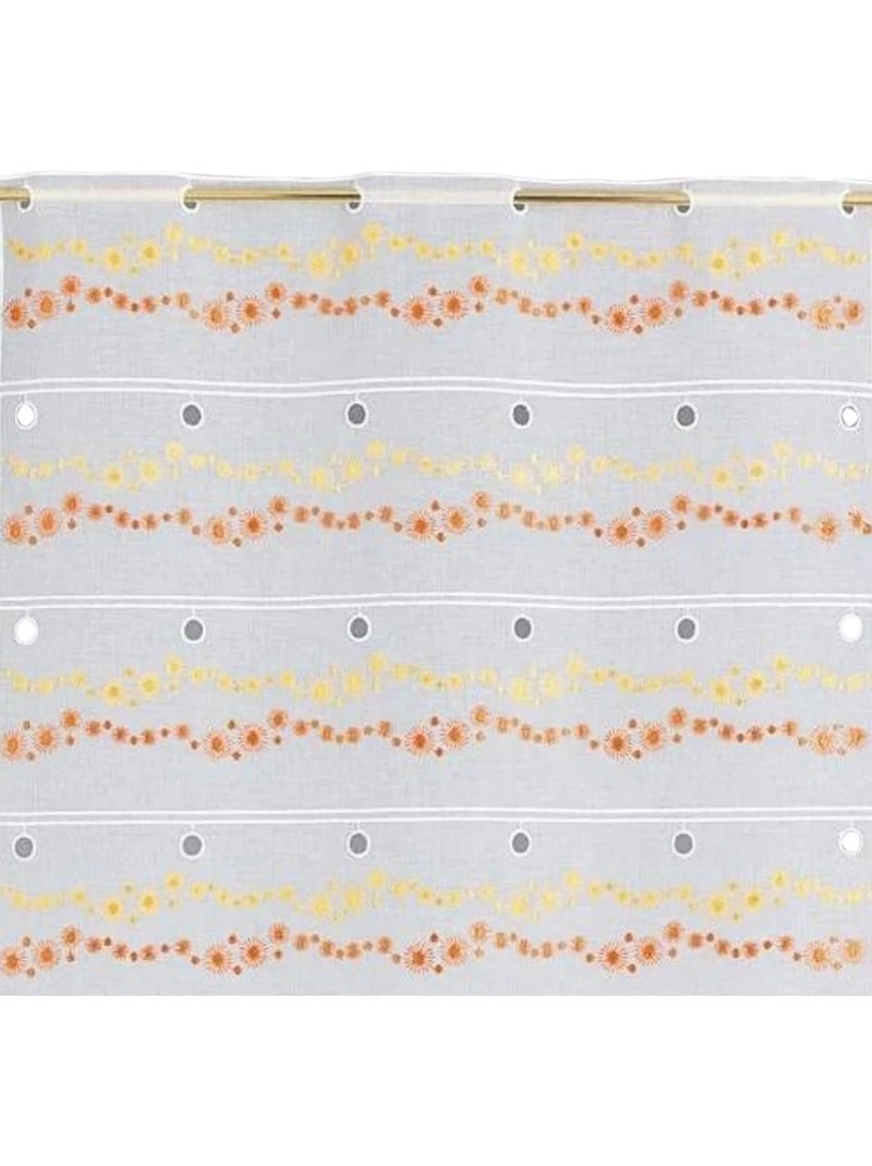 Aanpasbaar, geborduurd met motieven van kleine zonnetjes Oranje - Kiabi