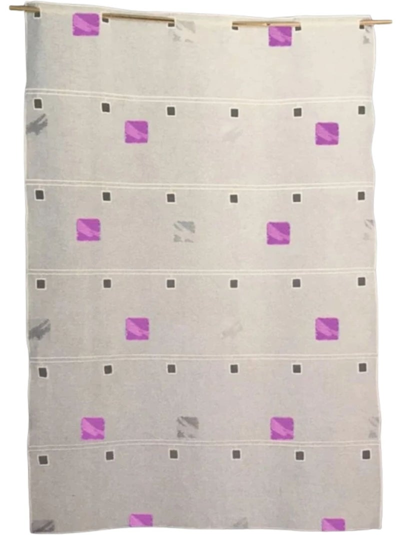 Aanpasbaar geborduurd patroon van gekleurde vierkantjes Fuchsia roze - Kiabi