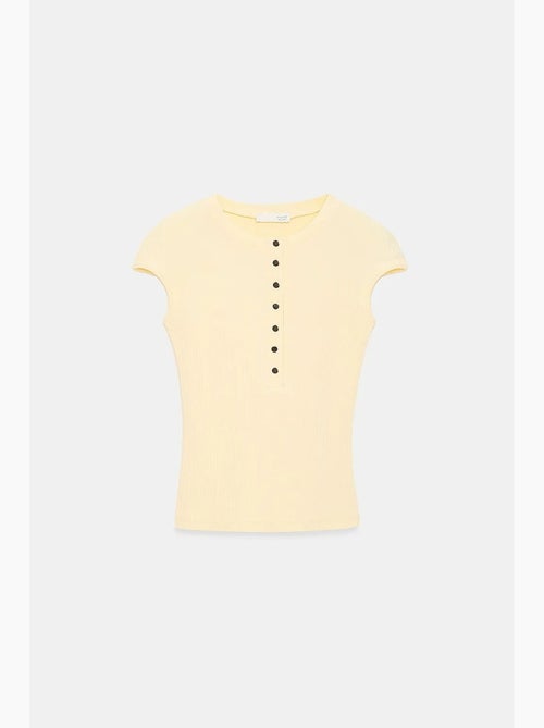Aansluitend katoenen jersey t-shirt met ronde hals dilvin - Kiabi