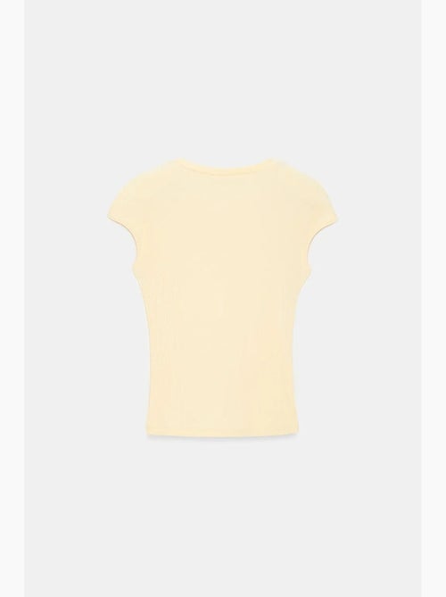 Aansluitend katoenen jersey t-shirt met ronde hals dilvin - Kiabi