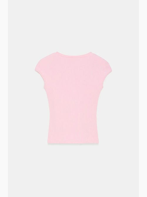 Aansluitend katoenen jersey t-shirt met ronde hals dilvin - Kiabi