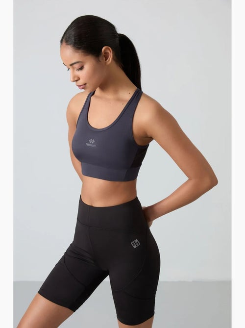 Aansluitend mouwloos cropped sporttop tommy - Kiabi