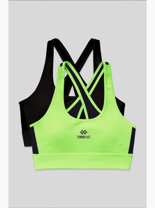 Aansluitend mouwloos cropped sporttop tommy - Kiabi