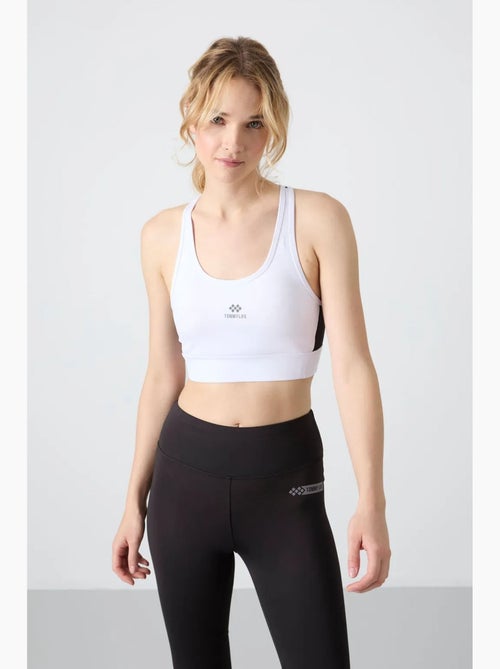Aansluitend mouwloos cropped sporttop tommy - Kiabi