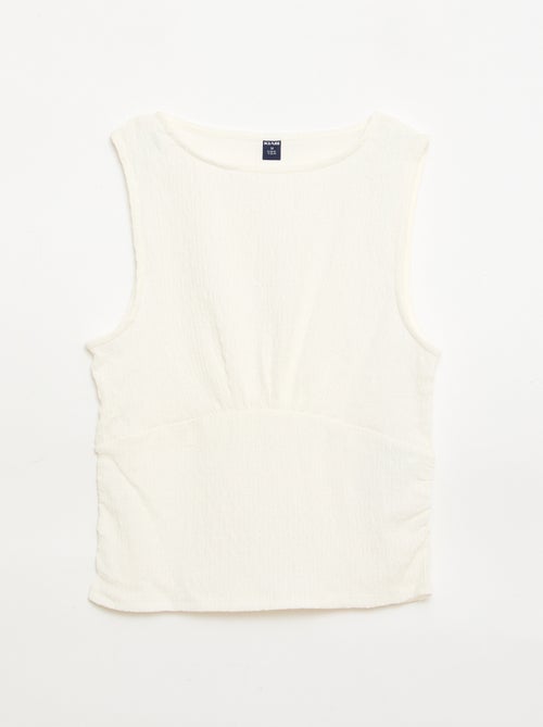 Aansluitend topje van crêpestof - Kiabi