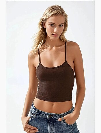 Aansluitende basic tanktop met ronde hals hiccup
