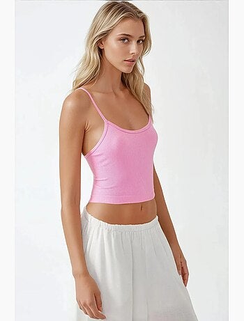 Aansluitende basic tanktop met ronde hals hiccup