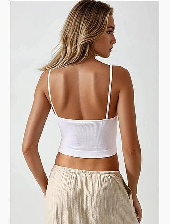 Aansluitende basic tanktop met ronde hals hiccup