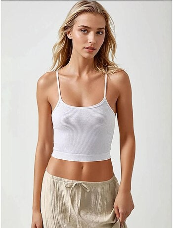 Aansluitende basic tanktop met ronde hals hiccup