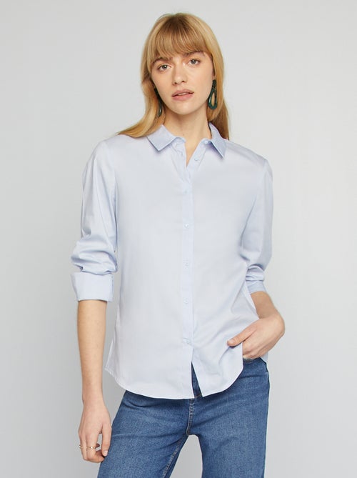 Aansluitende blouse met Italiaanse kraag - Kiabi