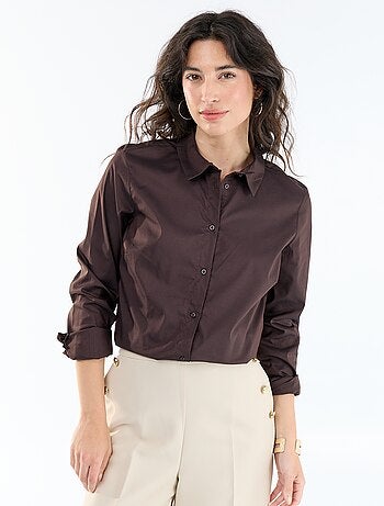 Aansluitende blouse met Italiaanse kraag