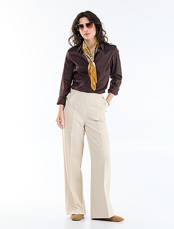 Aansluitende blouse met Italiaanse kraag