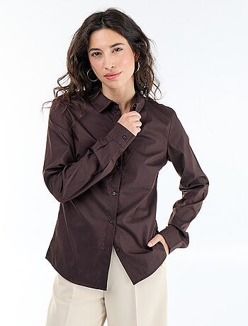 Aansluitende blouse met Italiaanse kraag