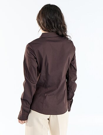 Aansluitende blouse met Italiaanse kraag