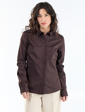 Aansluitende blouse met Italiaanse kraag