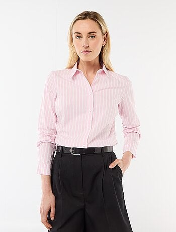 Aansluitende blouse met Italiaanse kraag