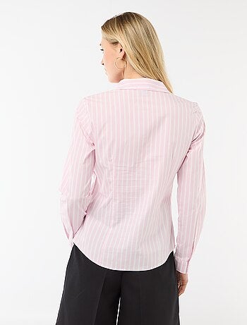 Aansluitende blouse met Italiaanse kraag