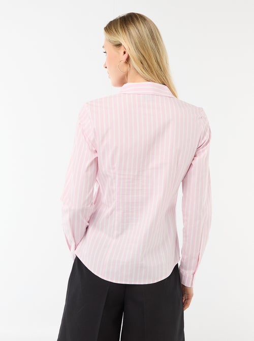 Aansluitende blouse met Italiaanse kraag - Kiabi