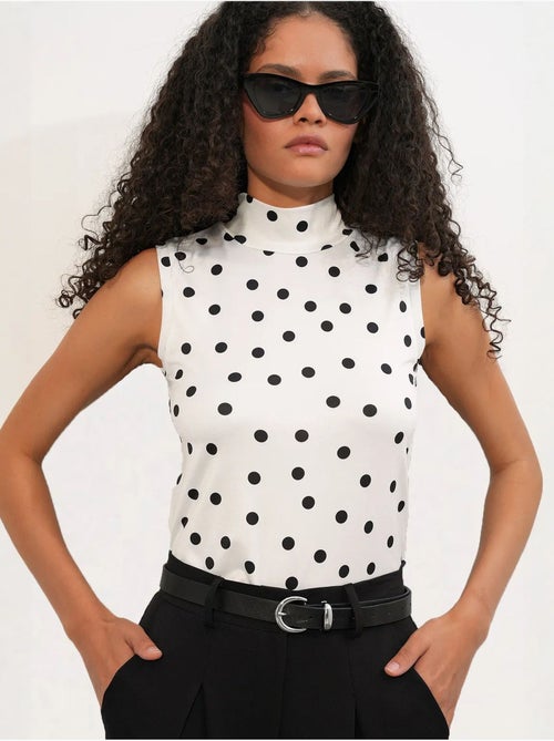 Aansluitende bodysuit met halve col bdart - Kiabi