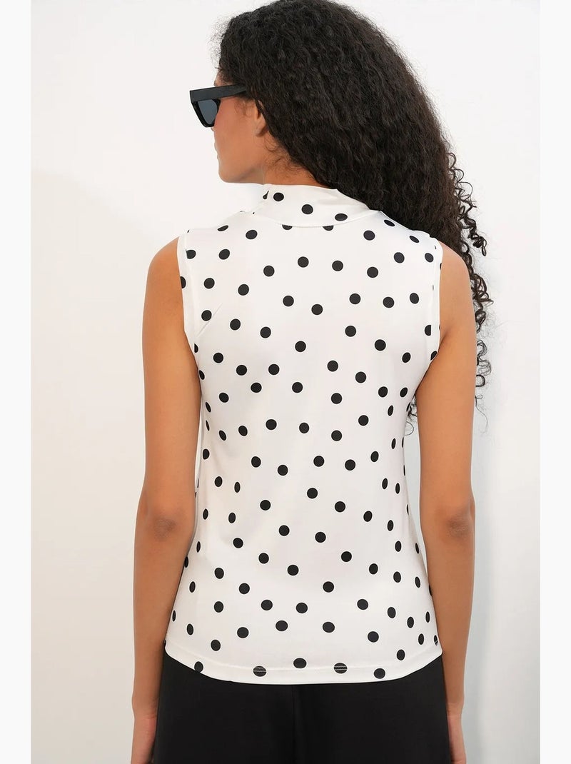 Aansluitende bodysuit met halve col bdart Crème - Kiabi