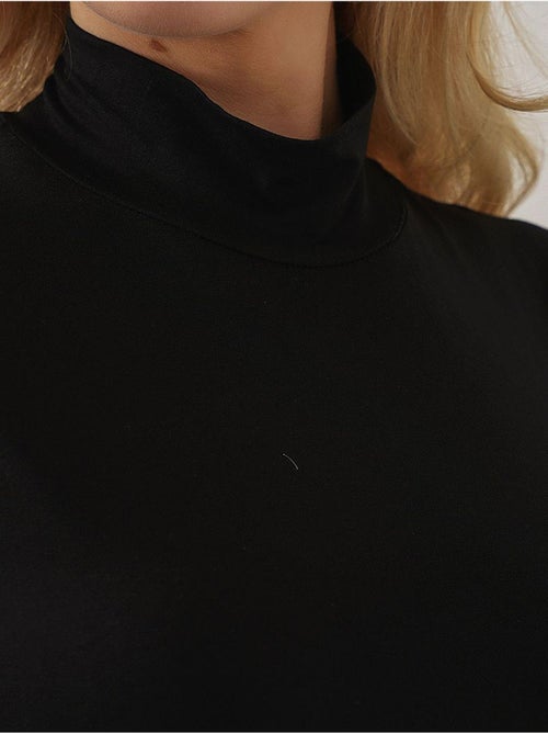 Aansluitende bodysuit met halve col bdart - Kiabi