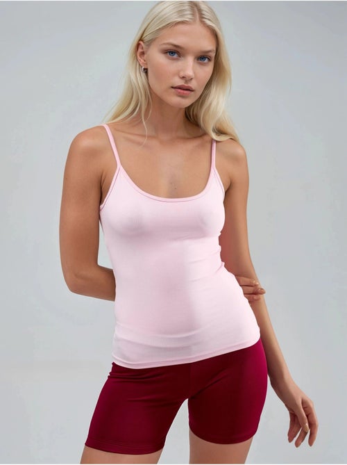 Aansluitende gebreide tanktop met u-hals busem - Kiabi Aansluitende gebreide tanktop met u-hals busem - Kiabi