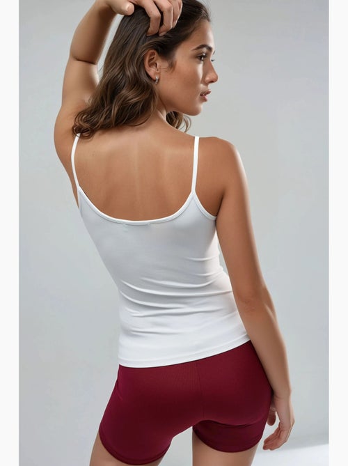 Aansluitende gebreide tanktop met u-hals busem - Kiabi Aansluitende gebreide tanktop met u-hals busem - Kiabi