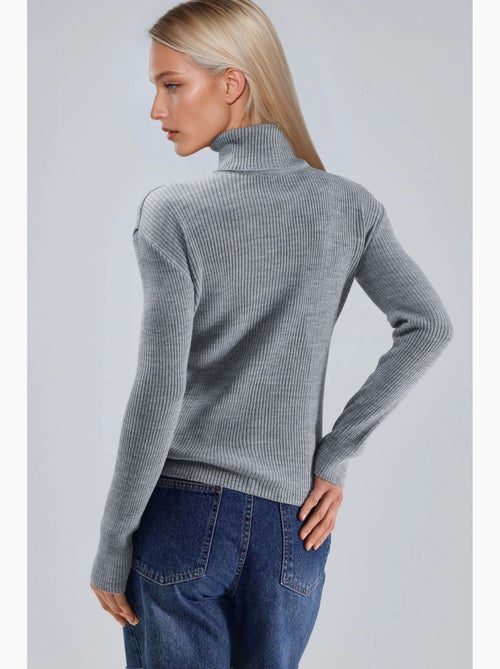 Aansluitende getextureerde coltrui my fashion - Kiabi Aansluitende getextureerde coltrui my fashion - Kiabi