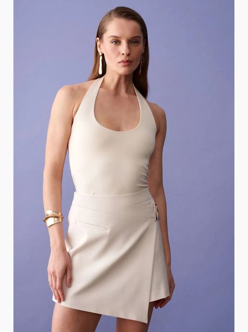 Aansluitende haltertop met cut-out dilvin - Kiabi
