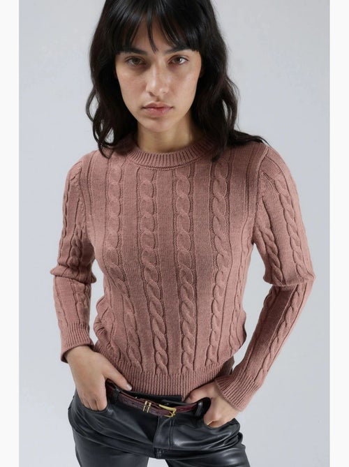 Aansluitende kabelgebreide trui my fashion - Kiabi