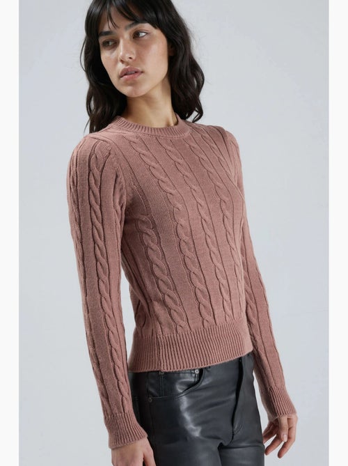 Aansluitende kabelgebreide trui my fashion - Kiabi