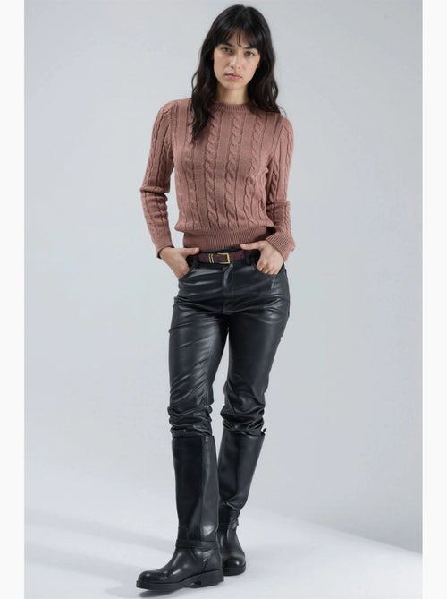 Aansluitende kabelgebreide trui my fashion - Kiabi