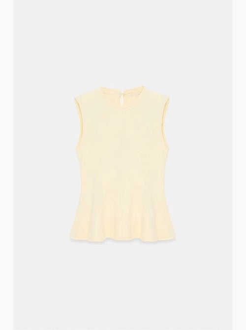 Aansluitende katoenen poplin top met cut-out dilvin - Kiabi