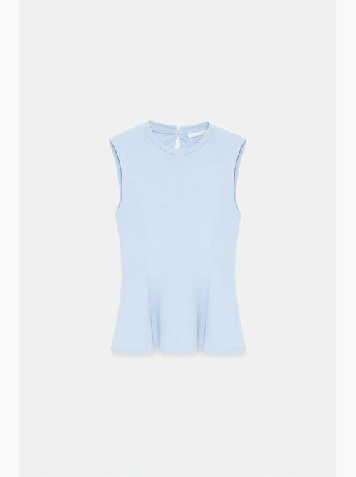 Aansluitende katoenen poplin top met cut-out dilvin - Kiabi