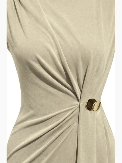 Aansluitende midi-jurk met ronde hals mixray - Kiabi Aansluitende midi-jurk met ronde hals mixray - Kiabi