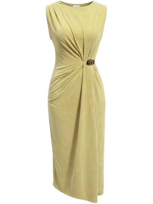 Aansluitende midi-jurk met ronde hals mixray - Kiabi Aansluitende midi-jurk met ronde hals mixray - Kiabi