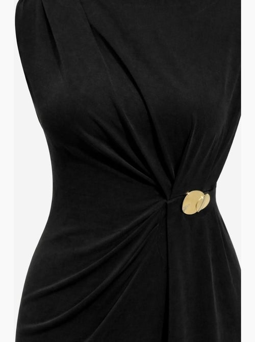 Aansluitende midi-jurk met ronde hals mixray - Kiabi