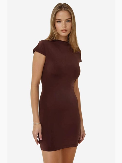 Aansluitende mini-jurk met ronde hals hiccup - Kiabi Aansluitende mini-jurk met ronde hals hiccup - Kiabi