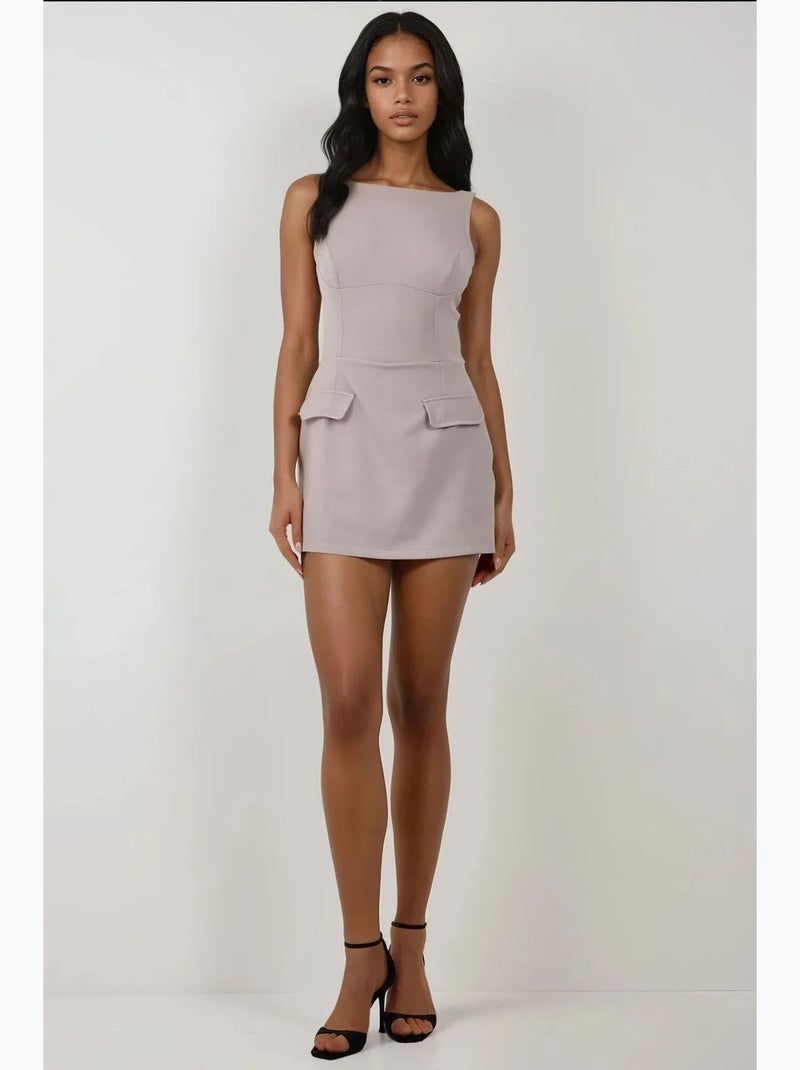 Aansluitende mini-jurk met shorts hiccup Lichtgrijs - Kiabi