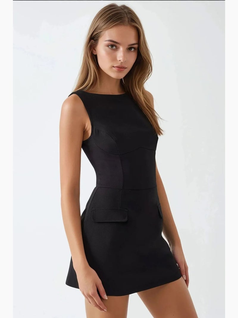 Aansluitende mini-jurk met shorts hiccup Zwart - Kiabi