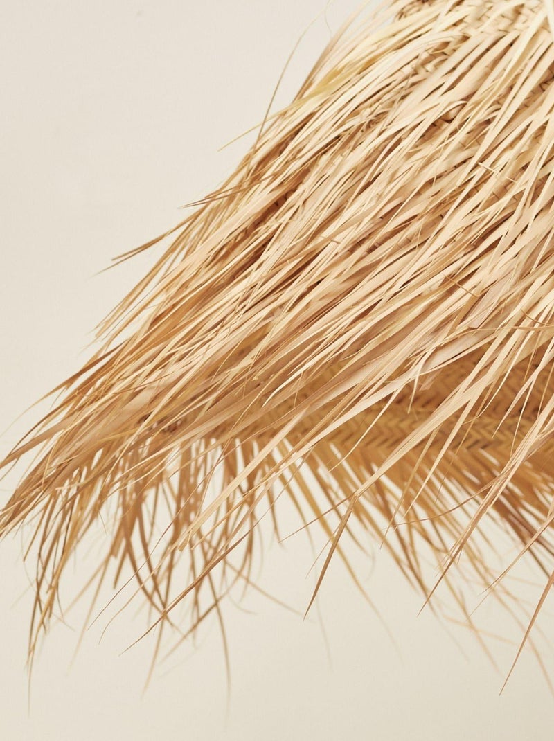 Abat-jour cône à franges Beige - Kiabi