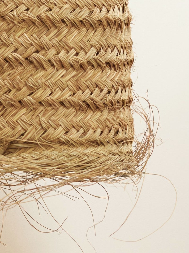 Abat-jour tube fibre de palmier Beige - Kiabi
