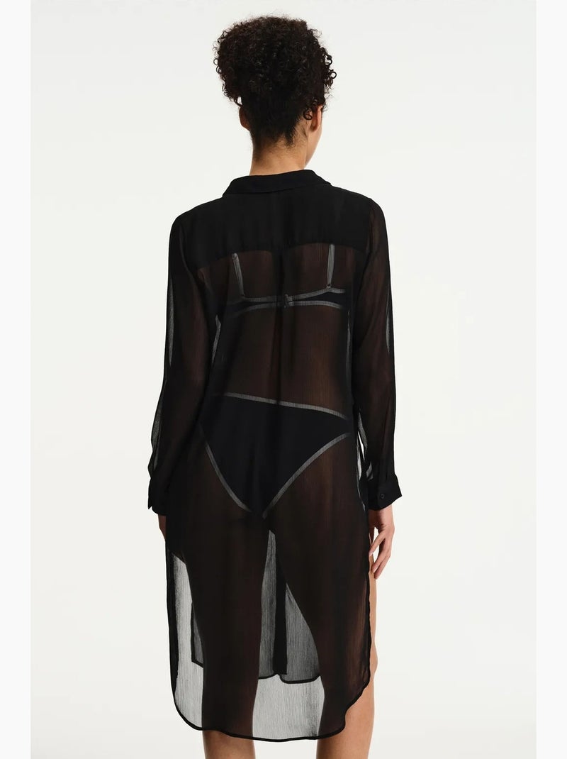 Abbie chemise penti Noir - Kiabi
